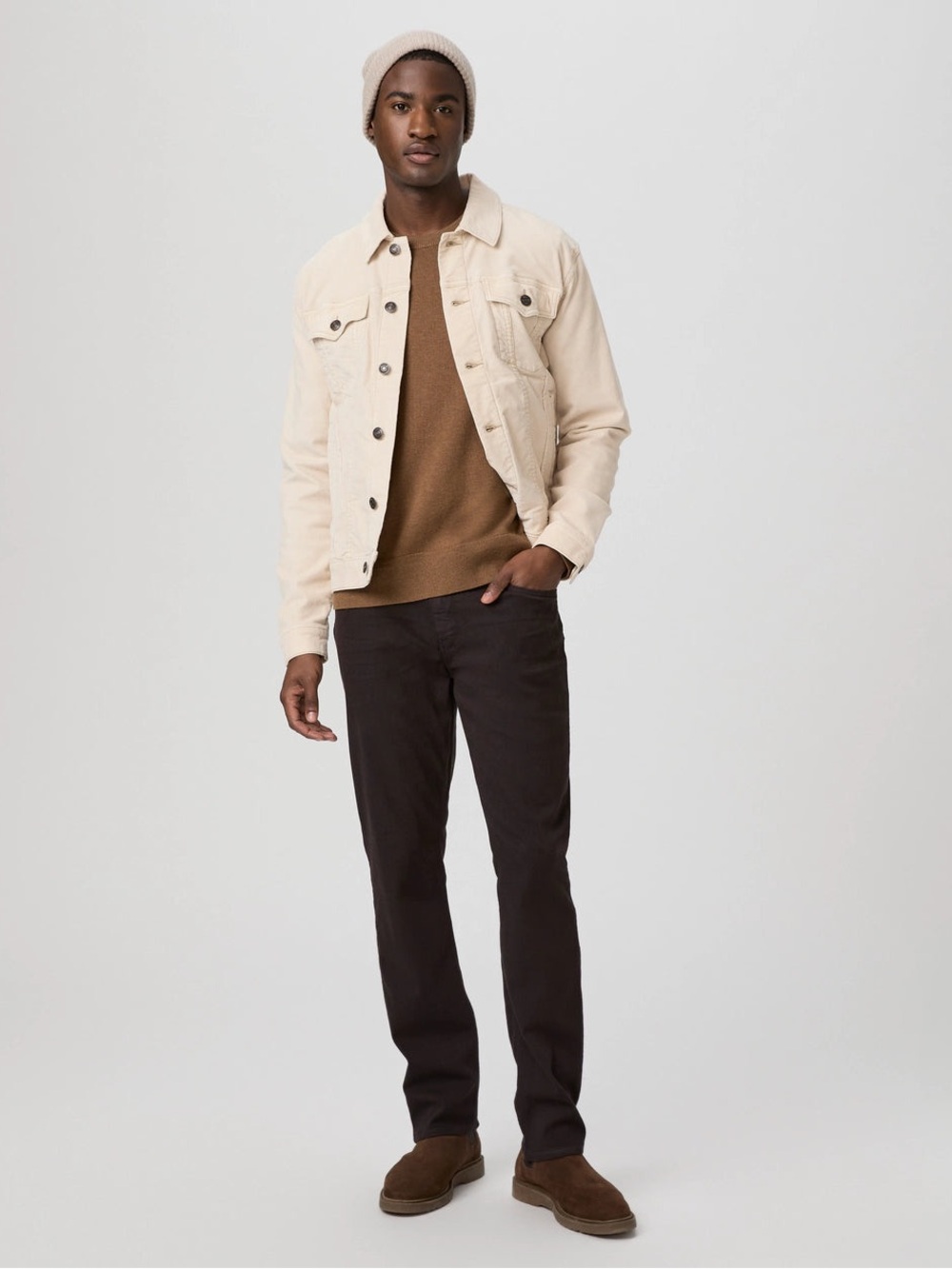 Transcend Lennox 34" Slim Jean Chocolate Plum